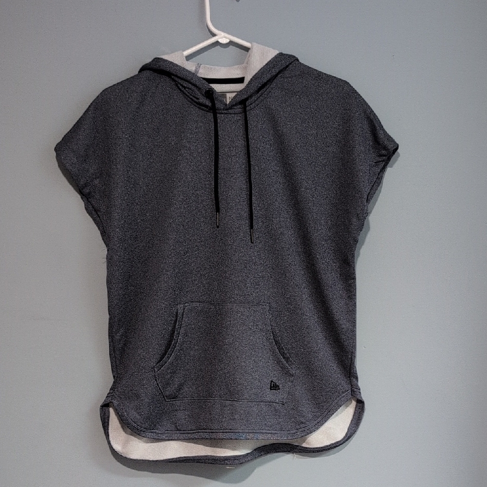 New Era Gray Hoodie with Black Accents